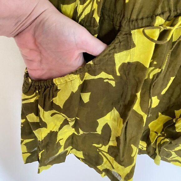 French Connection Printed Drawstring Waist Mini Shirt Dress Size 10 - Picture 2 of 7